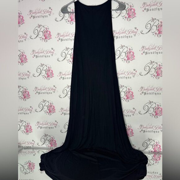 Los Angeles dress chain link heart charms luxury maxi dress black multicolor - Picture 5 of 7